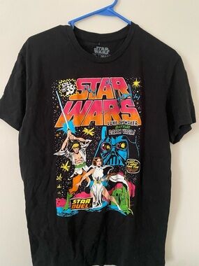 Star Wars Luke Skywalker Darth Vader Retro Comic Graphic Tee